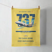 Thumbnail for Boeing 737-300 Classic design on yellow towel