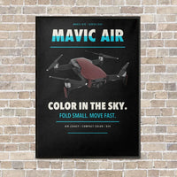 Thumbnail for DJI Mavic Air vertical canvas print - framed - black background