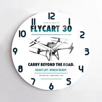 Thumbnail for DJI FlyCart 30 design on white no frame wall clock