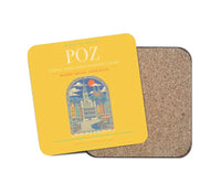 Thumbnail for Poznan - awica Henryk Wieniawski Airport POZ Coaster 1-Piece - Yellow