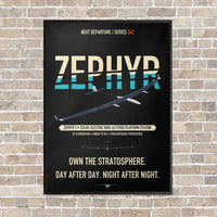 Thumbnail for Airbus Zephyr S vertical canvas print - framed - black background