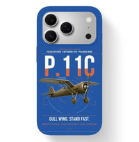 Thumbnail for PZL P.11c design on blue magsafe iphone case, for iPhone 17 Pro