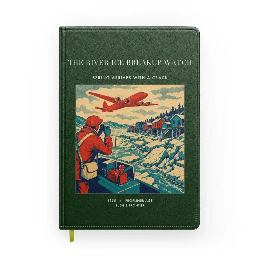 VINTAGE G4491 - The River Ice Breakup Watch - Designed Notebooks design on darkgreen