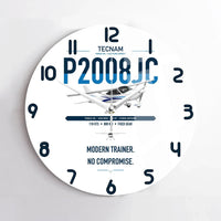Thumbnail for Tecnam P2008JC NG design on white no frame wall clock