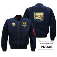 Thumbnail for VINTAGE G4093 - The Control Tower - Bomber Jacket design on blue+name