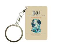 Thumbnail for Juneau International Airport (JNU) design on beige key chain