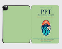 Thumbnail for Tahiti Faa'a Airport (PPT) design on light green ipad tablet case