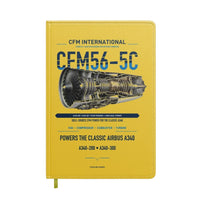 Thumbnail for CFM56-5C design on yellow notebook