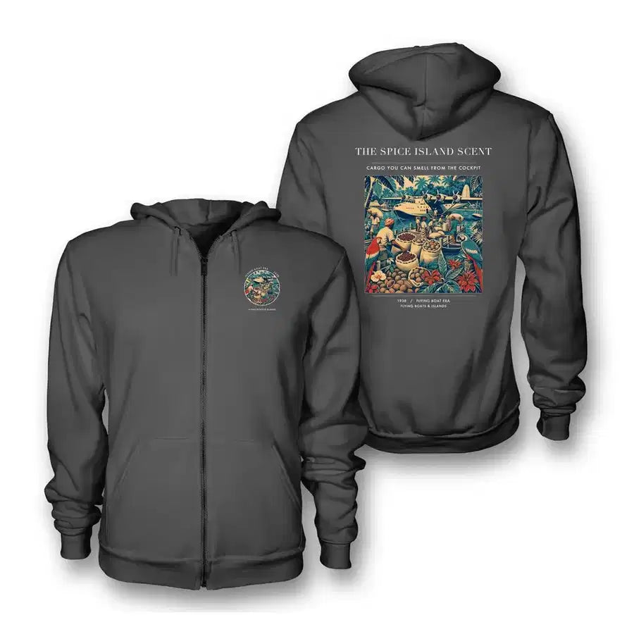 VINTAGE G4279 - The Spice Island Scent - Premium Zipped Hoodie design on darkgray