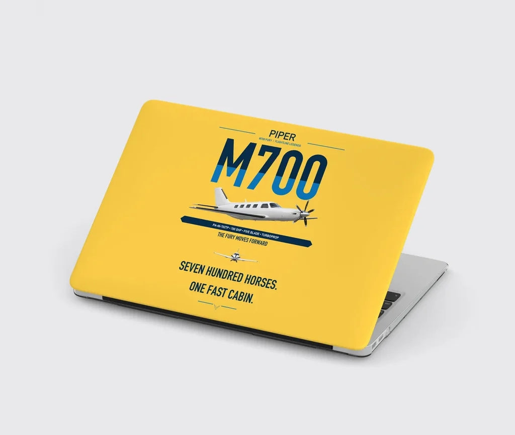 Piper M700 Fury design on yellow MacBook case