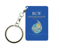 Thumbnail for Baghdad International Airport BGW Key Chain design on blue key chain
