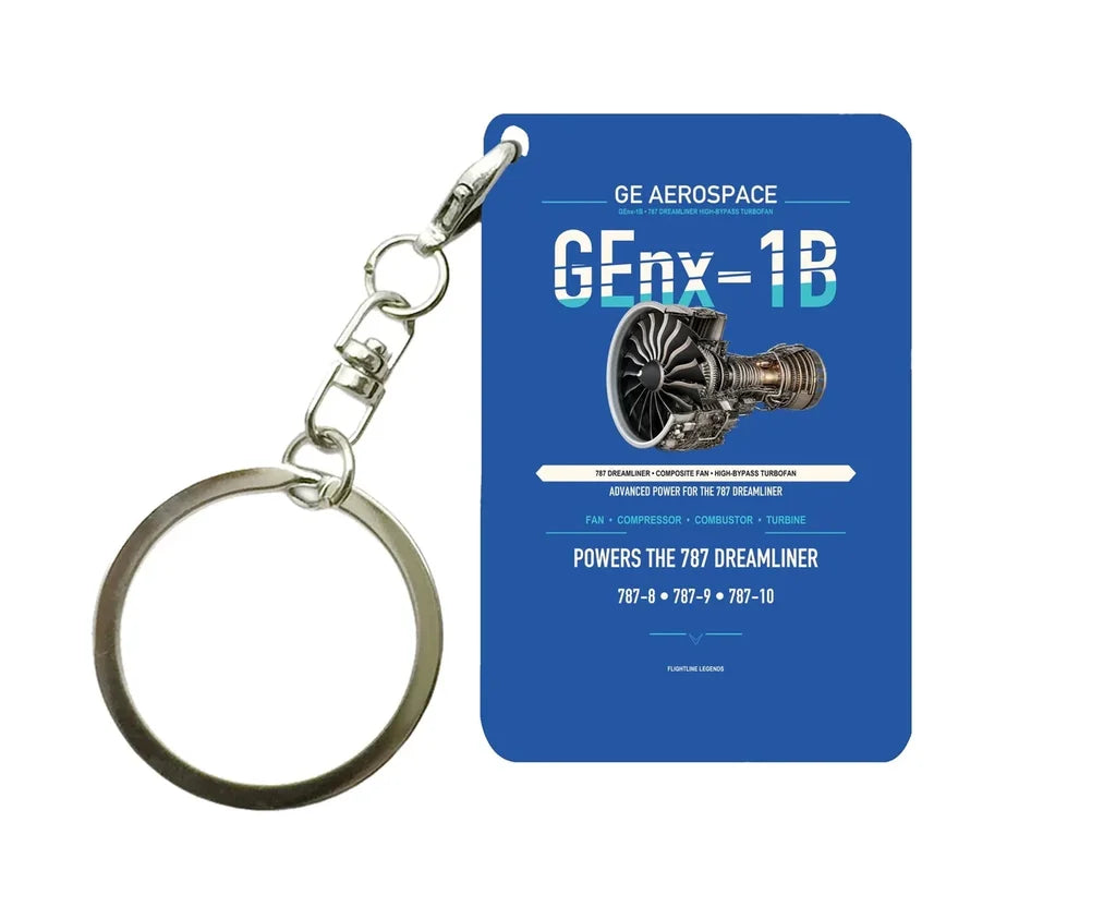 GEnx-1B Key Chain design on blue key chain