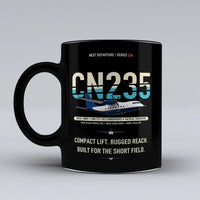 Thumbnail for CN235-300M Mug design on black airbus