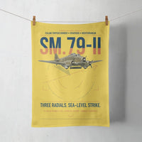 Thumbnail for Savoia-Marchetti SM.79-II Sparviero design on yellow towel