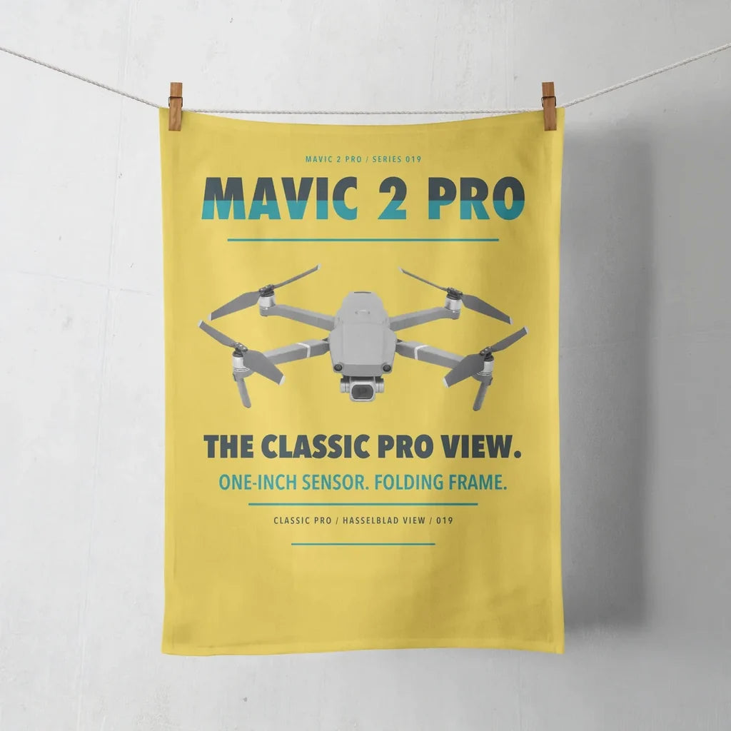 DJI Mavic 2 Pro design on yellow towel