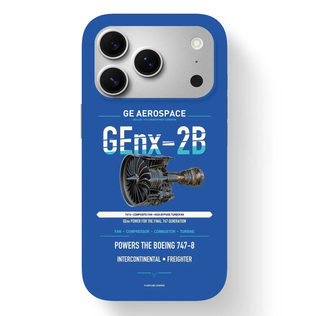 GEnx-2B Case design on blue iphone case