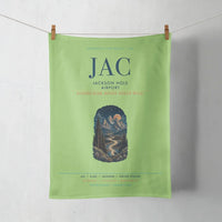 Thumbnail for Jackson Hole Airport (JAC) design on light green towel