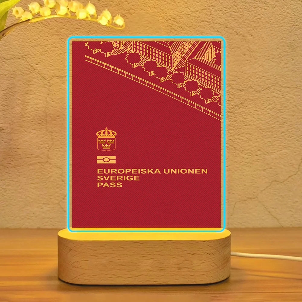 Sweden Passport Lamp - view 3