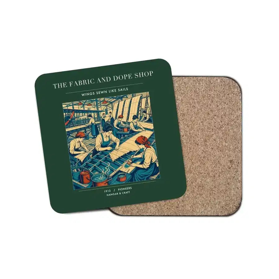 The Fabric And Dope Shop - Designed Coasters design on dark green 1-piece