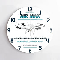 Thumbnail for Percepto Air Max design on white no frame wall clock