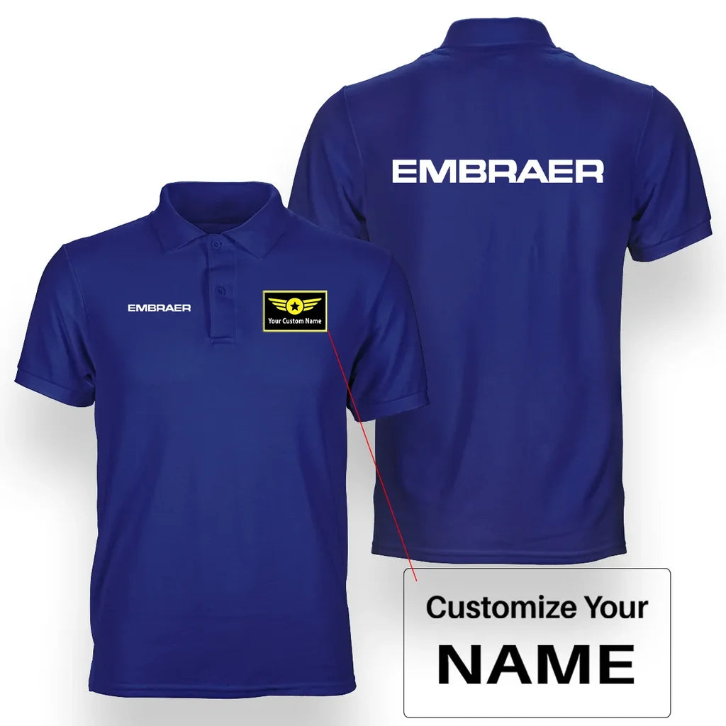 Customisable Embraer Polo Shirt - view 3