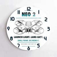 Thumbnail for DJI Neo 2 design on white no frame wall clock