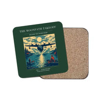 Thumbnail for The Moonpath Takeoff - Designed Coasters design on dark green 1-piece
