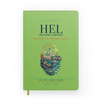 Thumbnail for Helsinki Airport (HEL) design on light green notebook