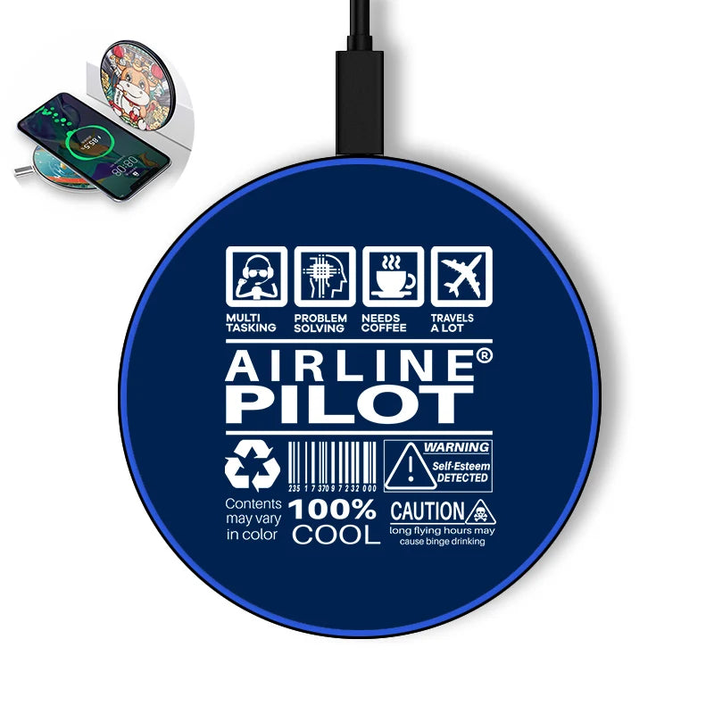 Airline Pilot Label Wireless Charger - view 3
