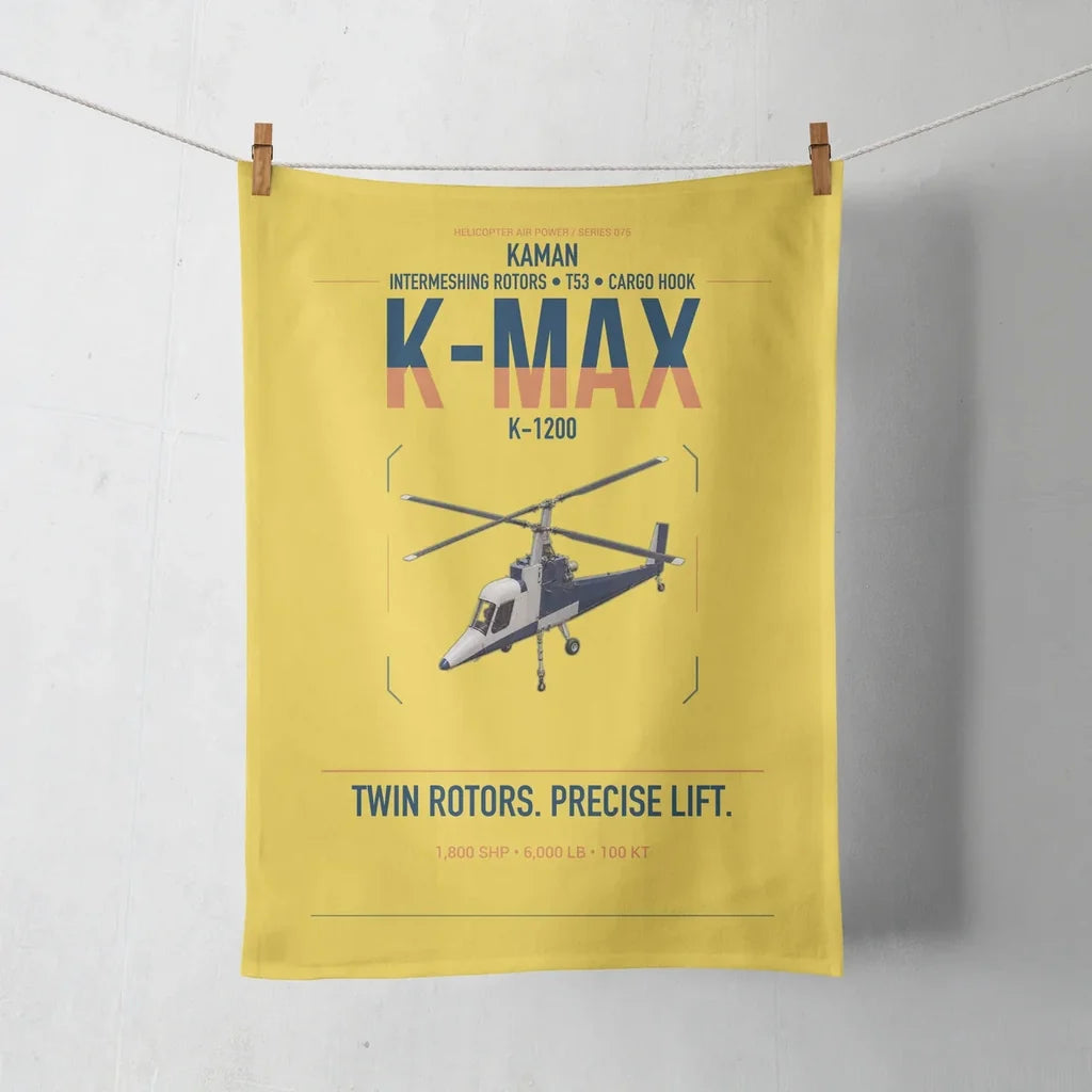 Kaman K-1200 K-MAX design on yellow towel