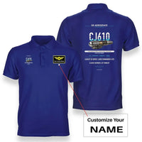 Thumbnail for CJ610 design on blue polo with custom name badge