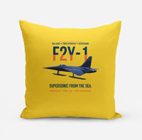 Thumbnail for F2Y-1 Sea Dart Supersonic from the Sea design on yellow pillow