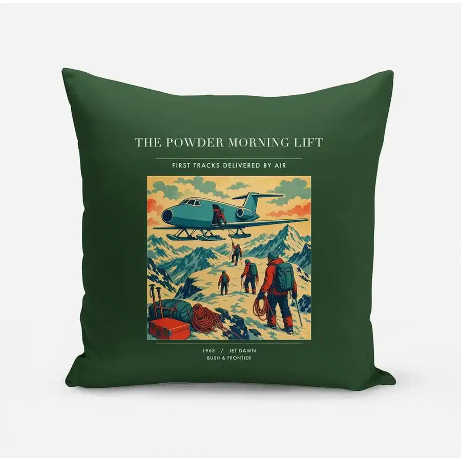VINTAGE G4287 - The Powder Morning Lift - Designed Pillows design on darkgreen