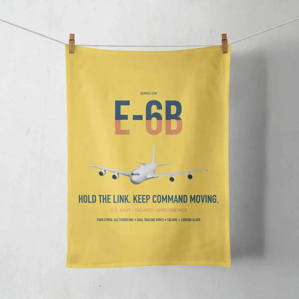 E-6B Mercury design on yellow towel
