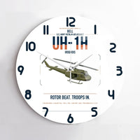 Thumbnail for Bell UH-1H Iroquois design on white no frame wall clock