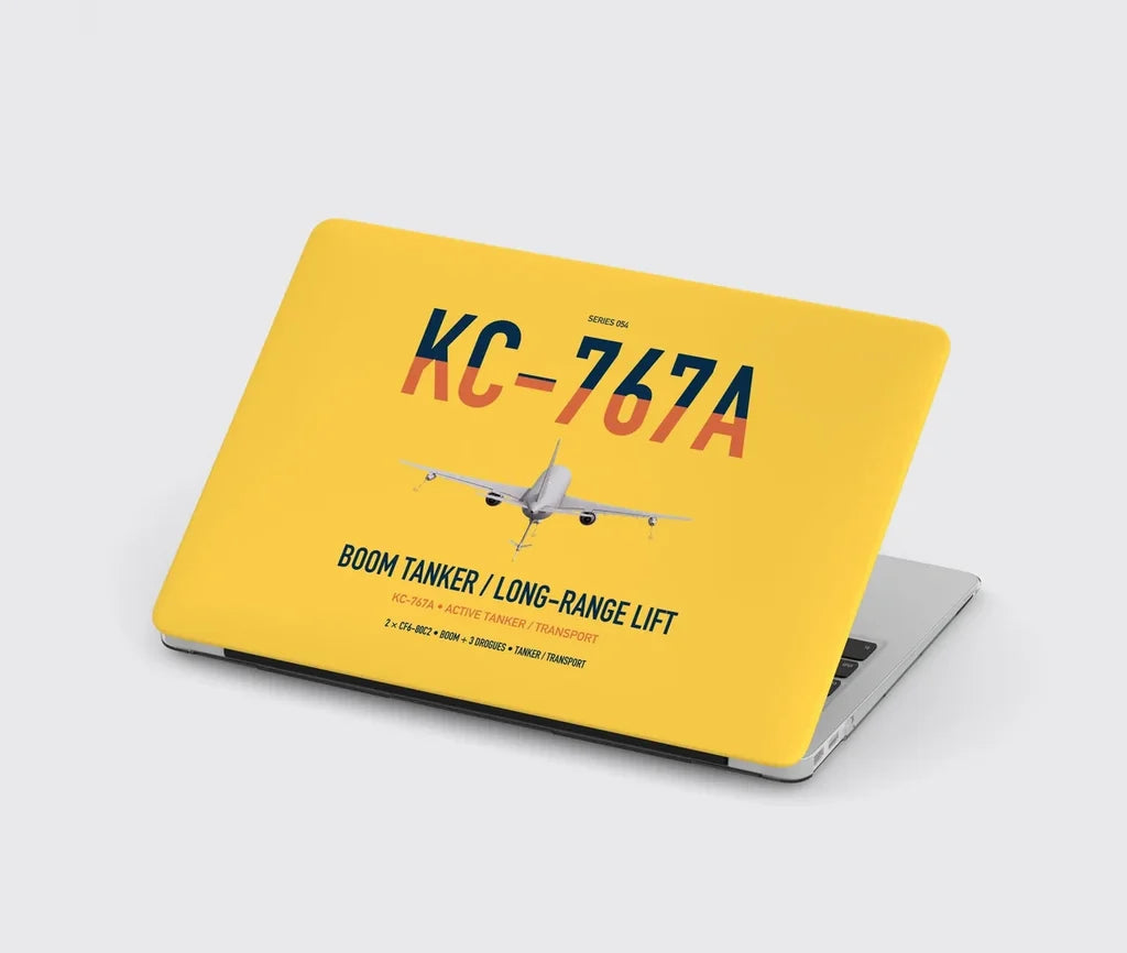 Boeing KC-767A design on yellow MacBook case