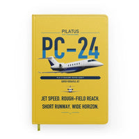 Thumbnail for Pilatus PC-24 design on yellow notebook