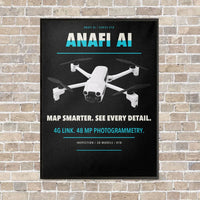 Thumbnail for Parrot ANAFI Ai vertical canvas print - framed - black background