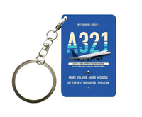 Thumbnail for Airbus A321P2F Key Chain design on blue key chain