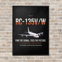 Thumbnail for RC-135V W Rivet Joint vertical canvas print - framed - black background