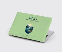 Thumbnail for Bergen Airport Flesland (BGO) design on light green MacBook case