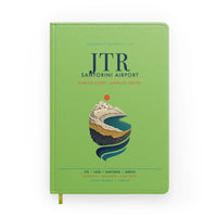 Thumbnail for Santorini Airport (JTR) design on light green notebook