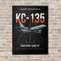 Thumbnail for KC-135 STRATOTANKER vertical canvas print - framed - black background