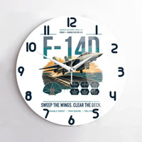 Thumbnail for F-14D Tomcat design on white no frame wall clock