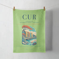 Thumbnail for Curaçao International Airport (CUR) design on light green towel