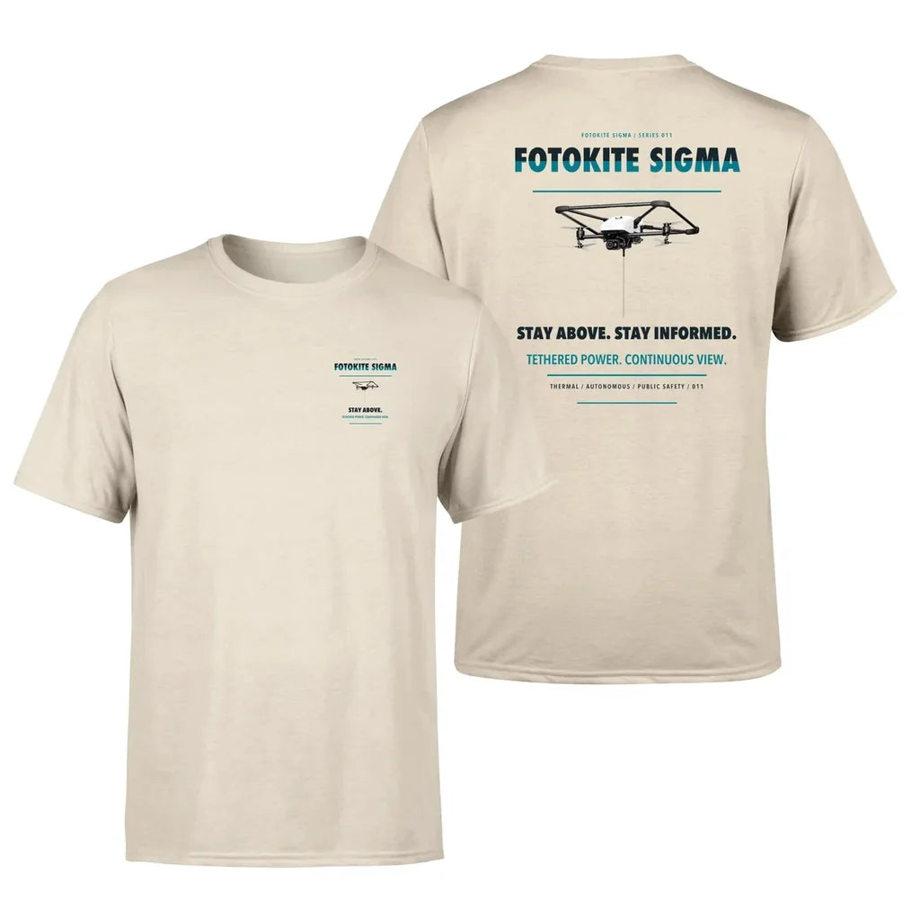 Fotokite Sigma design on beige t shirt