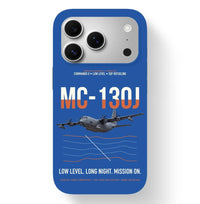 Thumbnail for MC-130J COMMANDO II design on blue magsafe iphone case, for iPhone 17 Pro