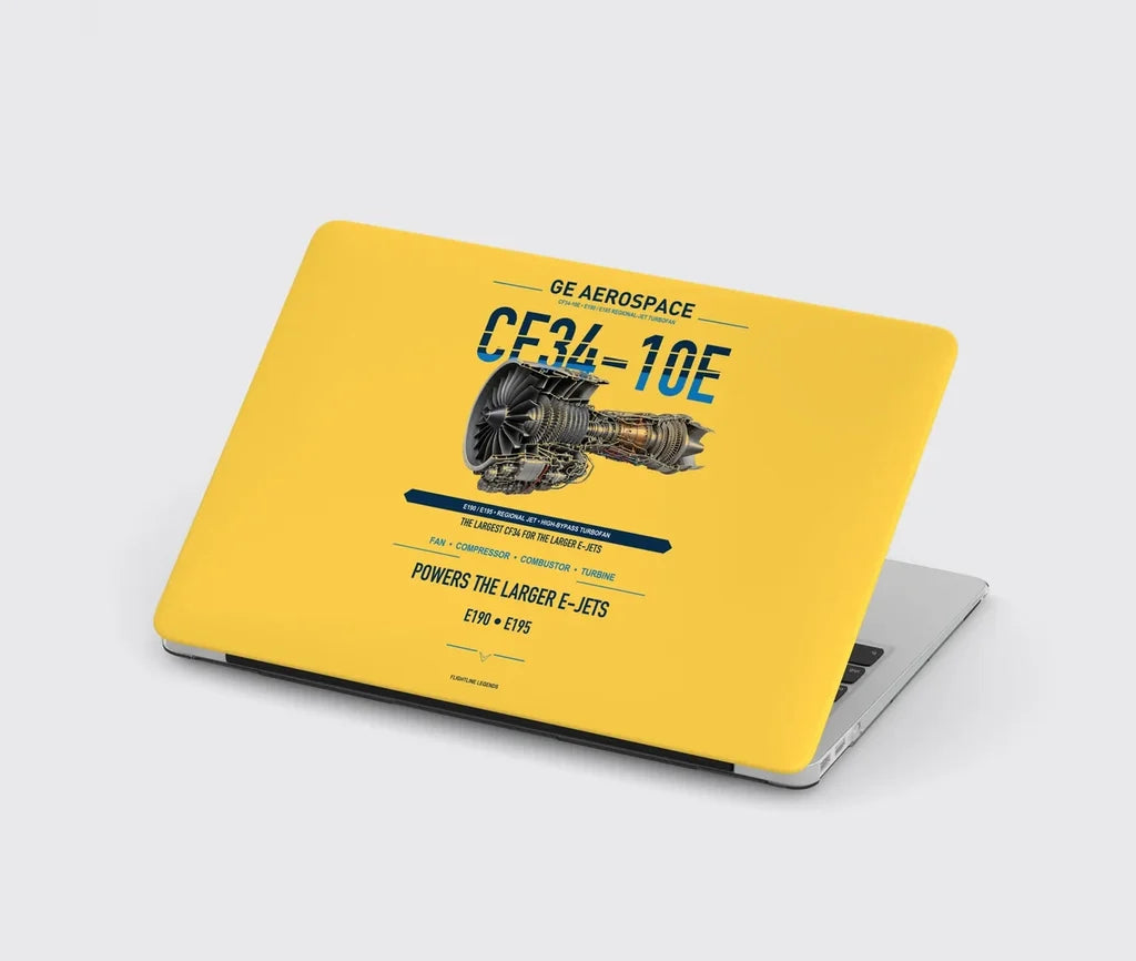 CF34-10E design on yellow MacBook case
