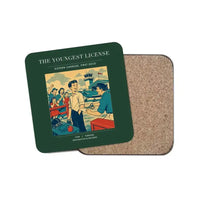 Thumbnail for The Youngest License - Designed Coasters design on dark green 1-piece