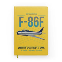 Thumbnail for F-86F Sabre design on yellow notebook